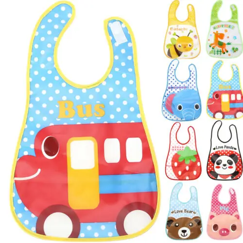 Baby Boy Girl Bibs Waterproof Saliva Towel Kids Cartoon Bib Feeding Bandana