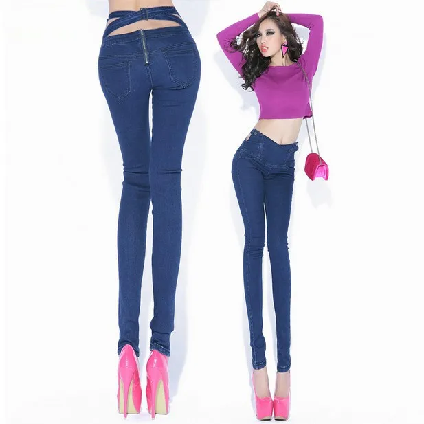 2015 agujero cadera cintura alta pantalones vaqueros flacos mujeres Femme  Sexy Jeans Stretch Ripped Jeans Donna 2015 Leggings|jeans flower|jean  leggings plus sizeleggings apparel - AliExpress