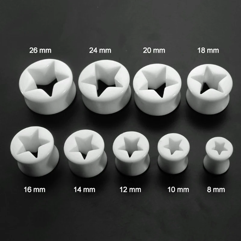 Acrylic Hollow Star Ear Plugs Tunnels Ear Strethcer Ear Piercing Expander Body Jewelry Reamer