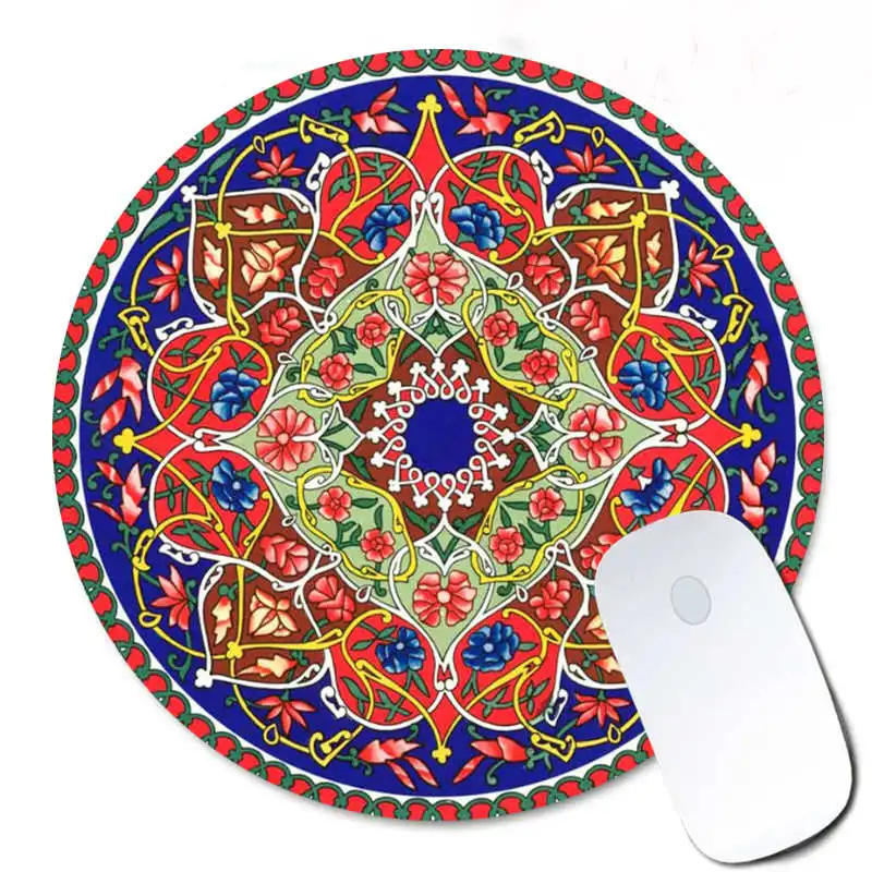 Congsipad 200*200*2 мм красный персидский ковер заказной Нескользящий Резиновый 3D принт игровой прочный ноутбук круглый коврик для мыши - Цвет: CSMP-015