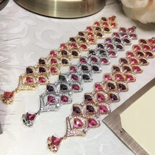 Дизайнерские Модные ювелирные изделия из меди 3а кубического циркония вечерние браслеты