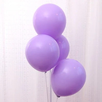 100 шт воздушные шары в виде Макарон " 10" 1", вечерние шары для свадьбы, дня рождения, пастельные яркие цвета, украшение для пола - Цвет: Purple