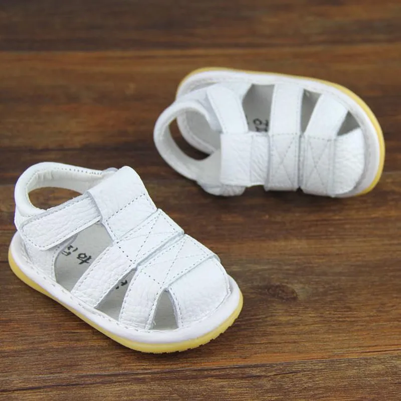 Summer geniune leather baby girl's sandals 0 1 year old baby learning