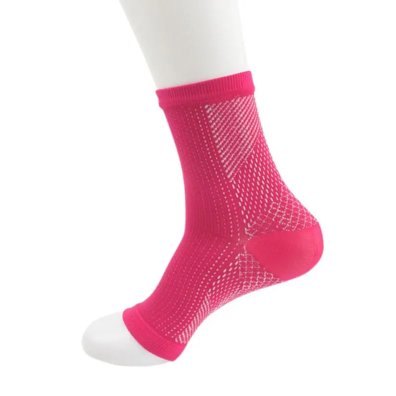 Компрессионные короткие спортивные носки для пилатеса, пилатеса, йоги, спортзала, фитнеса, лодыжки, эластичные - Цвет: Красный