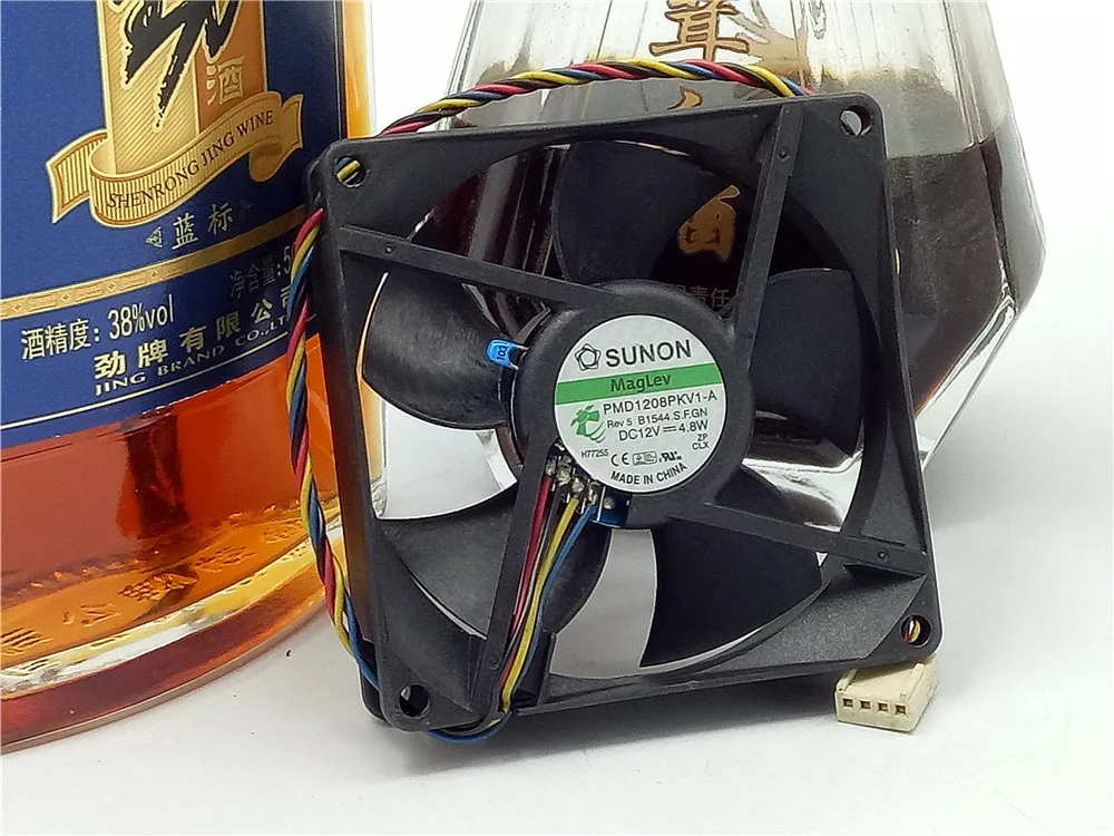 

SUNON PMD1208PKV1-A 8CM 8*8*2CM 8020 80*80*20 12V 4.8W 4PIN PWM Tempreture control server cooling fan