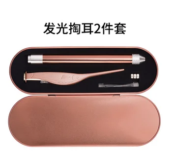 

by dhl or ems 100sets LED Flashlight Ear Cleaner Earpick Set Earwax Removal Ear Spoon Tweezer Ears Care Tool Set hot