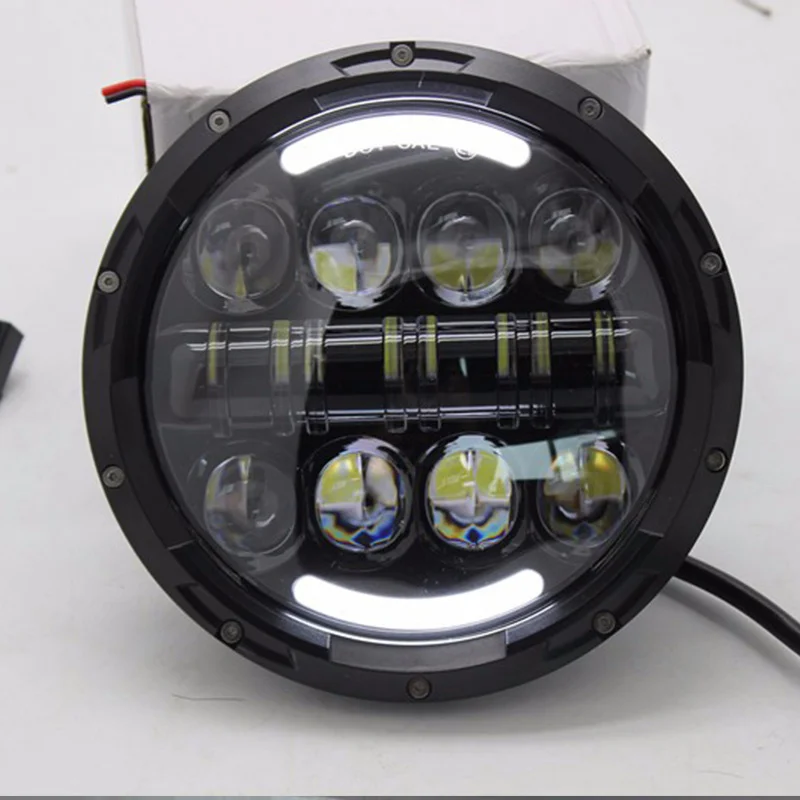 2016 New 7 inch 80W Chrome Motorcycle LED Headlight with white DRL and yellow turn Signa for Harley davidson Motorcycle lighting (20)