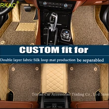 RKAC Dupla camada de tecido esteiras Do assoalho Do Carro para Toyota universal Sienna XL30 XL20 7/8 lugares MPV 5D heavy duty-car styling tapete