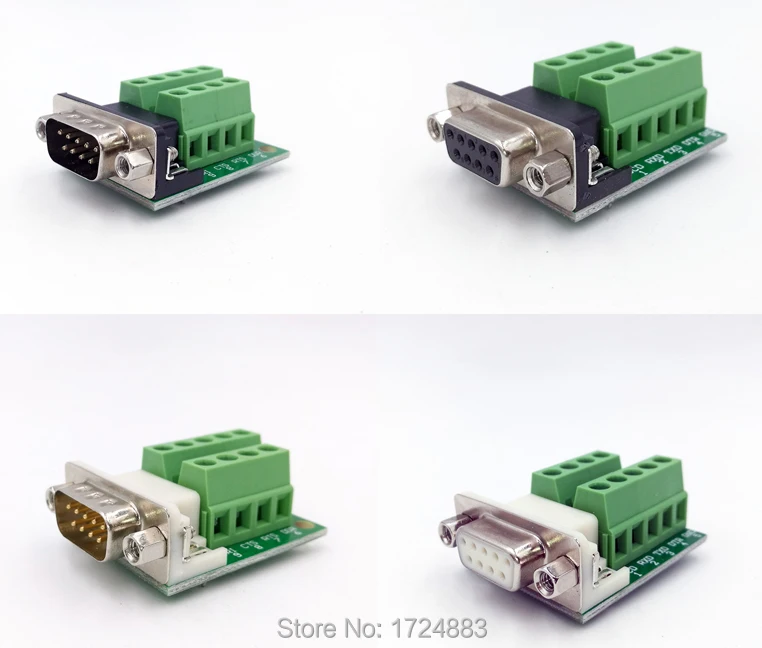 DB9 адаптер RS232 последовательные сигналы терминальный модуль интерфейс конвертер к терминалу DB9 разъем мужской женский D sub