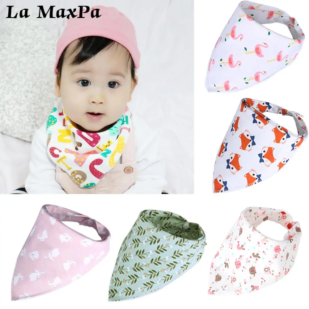 1pc Triangle Reusable Baby Bibs Double Layer Burp Cloth Scarf Boy Girl Stuff Baberos Babador Bandana Bibs Baby Accessories