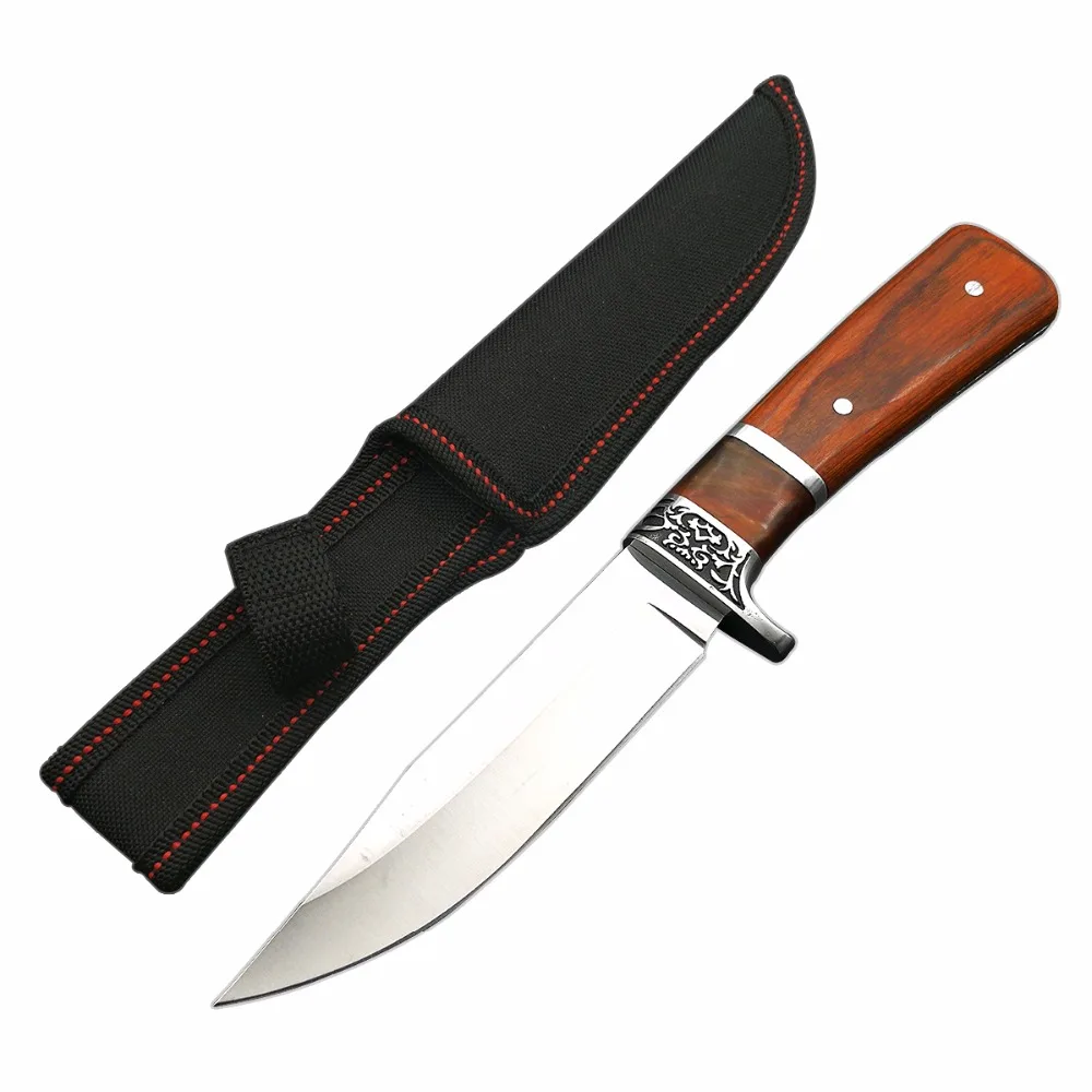 

ToughKeng Camping Multi-purpose Fixed Blade Knife 5Cr13 Steel Wood Handle Outdoor Survival Utility EDC Knives