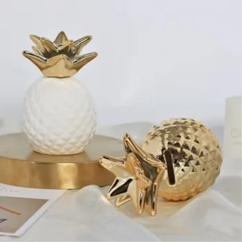 

Creative ceramics Pineapple ornaments gift Modern and simple Northern Europe Bedroom Room Wine Cabinet Living Room Decoration