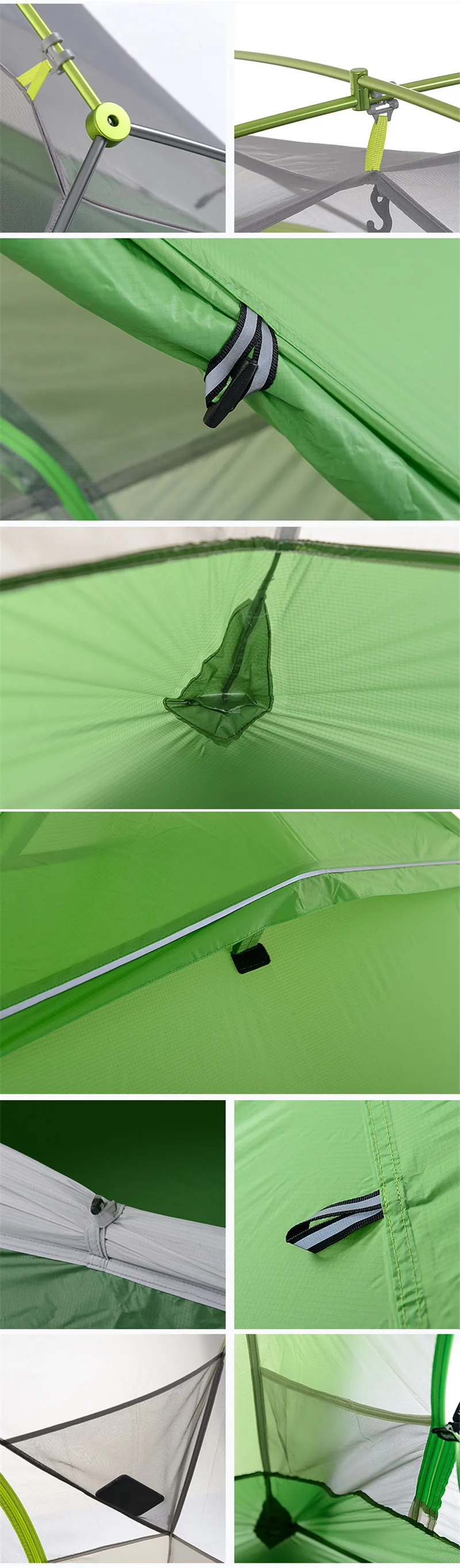 Naturehike 2-местная кемпинговая палатка Сверхлегкая 20D двухслойная силиконовая ткань для пешего туризма 2 человек, палатки