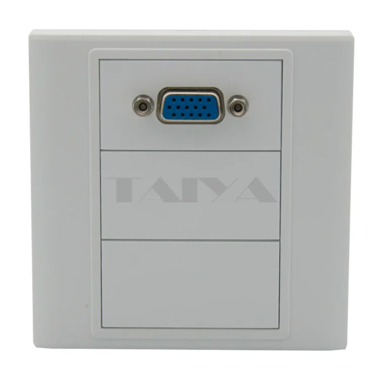 Настенная пластина VGA с углом бокового разъема гнездо гнездо|vga wall plate|wall platevga |