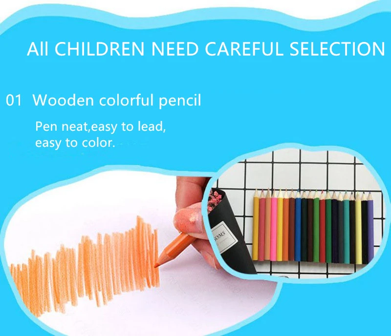 DINGYI 176 шт Художественный набор для рисования для детей, подарочная ручка-маркер, масляная пастель, карандаш, набор инструментов для рисования, коробка, товары для рукоделия для художника