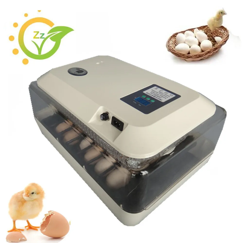

24 Eggs Incubator Mini Home Use Auto Hatcher Hatching Machine Egg-Turning Tray Poultry Hatchery