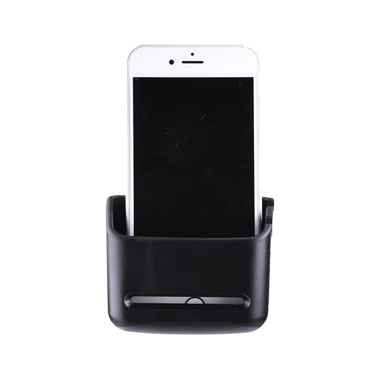 

Black Car Phone Holder Car Organizer Storage Box Self Stick Automobile Case Shelf for MP3/MP4/Mobile Phone
