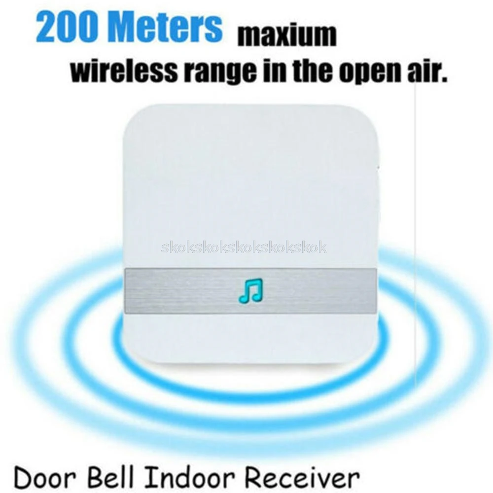

UK Plug Indoor Doorbell Receiver Wireless WIFI Connections Intelligent Ring With Various Dingsong Sound My20 19 Dropship