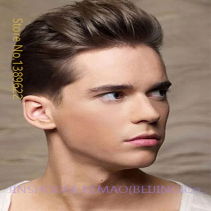 

Man Toupee For American People 7"x 9" In Stock 130% Density Straight Hair Fine Mono Cheap Brazilian Remy Hair Best Wig