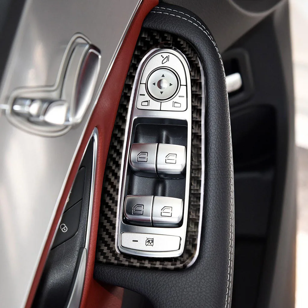 Для Mercedes C Class W205 GLC C180 C200 аксессуары углеродного волокна автомобильный оконный