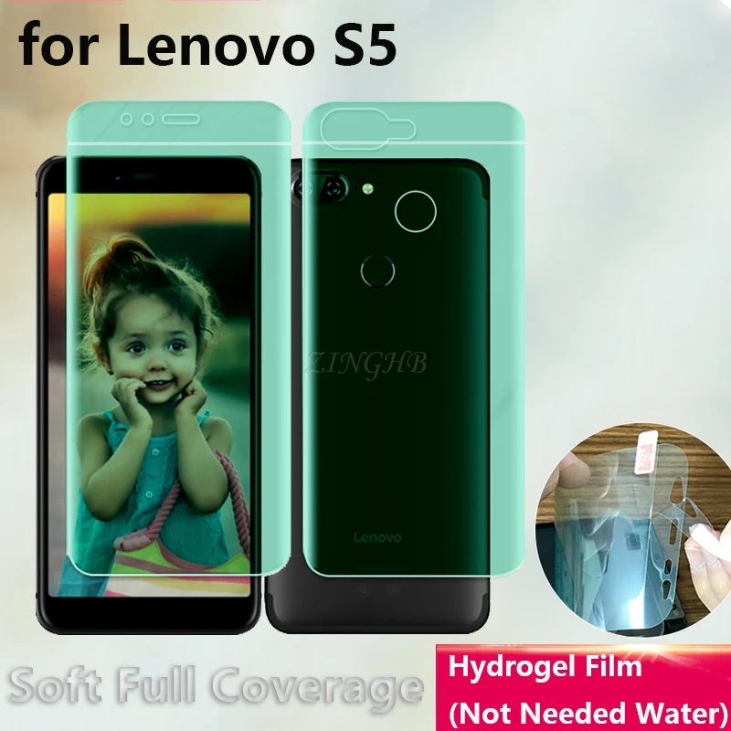 

10 Pcs/Lot Front & Back Auto Fixed Scratch Proof Anti Finger Hydrogel Screen Protector for Lenovo S5 5.7" Full Cover film