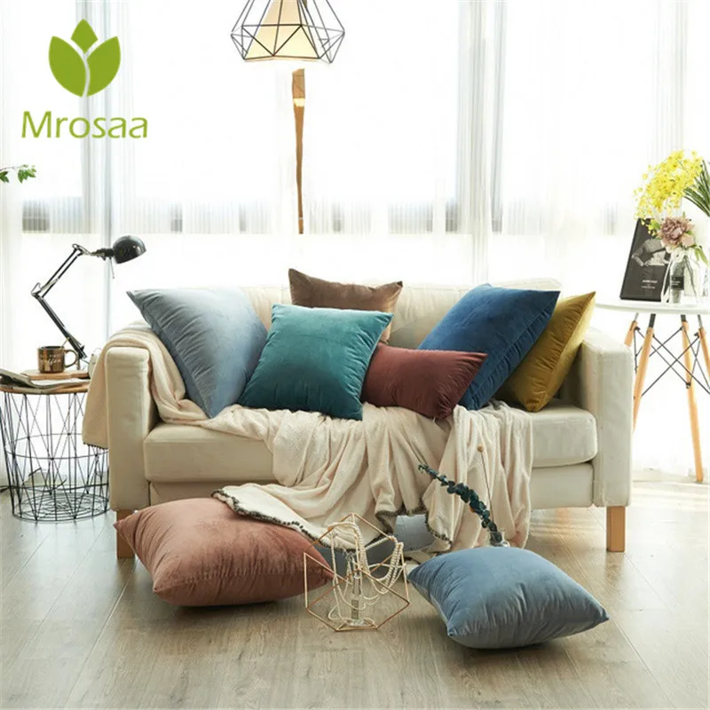 

Home Decor Fashion Colors Blue Peacock Green Peacock Turquoise Blue High End Fine Velvet Cushion Cover Pillow Case Top Quality