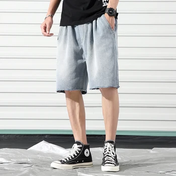 

Streetwear Denim Shorts Men Straight Fit Casual Cotton Jean Short Pants For Man Summer Trousers Clothing 2019 Plus Size 5XL