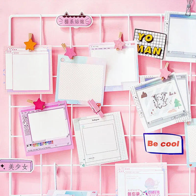 

30 sheets Web celebrity daily series memo pad Cartoon sticky notes Folding message sticky notes School Supplies Office Stationer