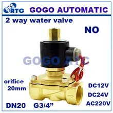 Тип свинца 0~ 10bar 2/2 способ ходовые непосредственные действующие без латунь G3/" bsp воды, воздушный клапан Соленоидный клапан 2W200-20K бутадиен-нитрильный каучук отверстия 20 мм