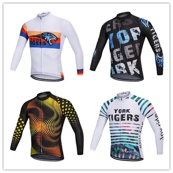 

2018 Men's Jerseys Long Sleeve Sports Jersey Fleece Cycling Wear Fall & Winter Thermal Bike Racing Clothing Free Shipping QM8CY1
