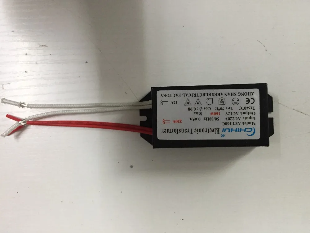 1 предмет, новые 160 Вт Электронный трансформатор 220 V-12 V светодиодный галогенные светильник лампа Мощность драйвер питания с хорошей производительностью