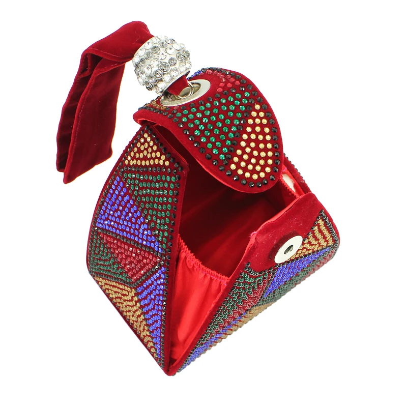 2 цвета Пирамида кристалл вечерняя сумочка кристаллы клатч цепь сумка на плечо женский кошелек(C372