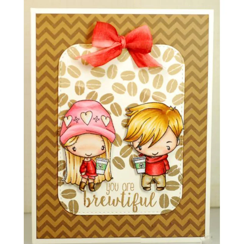 

Smile In A Cup Transparent Clear Silicone Stamp/Seals for DIY Scrapbooking/Photo Album Craft Valentine Decorative Clear Stamp