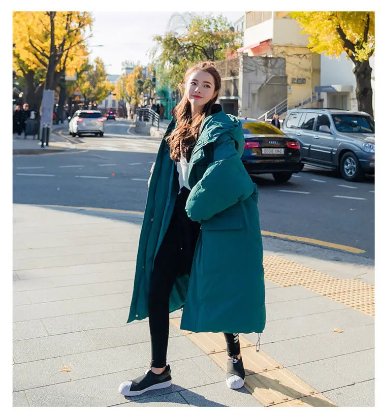 

Female long section winter new cotton jacket loose down coat student jacket