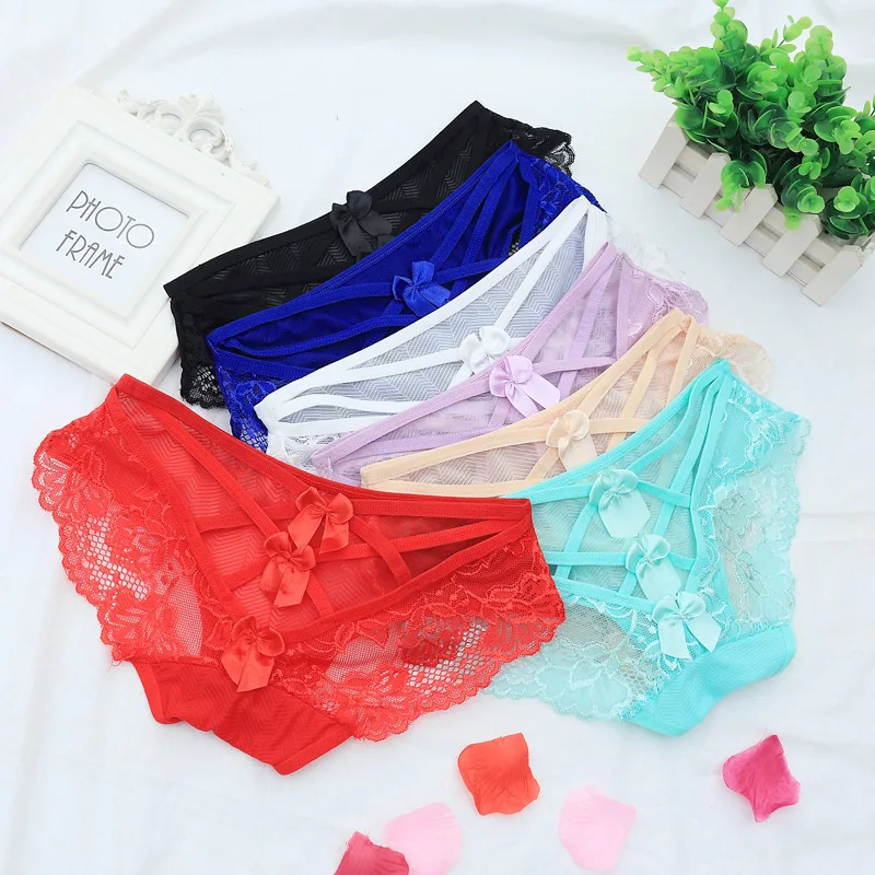 

7color Lace Women Sexy Temptation lingerie Thongs G-string Underwear Panties Briefs Ladies g-string T-back 1pcs/Lot sf924