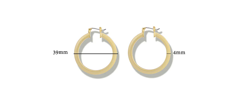 Peri'sBox матовые золотые серебряные толстые серьги-кольца для женщин, богемные металлические круглые серьги, массивные большие серьги-кольца