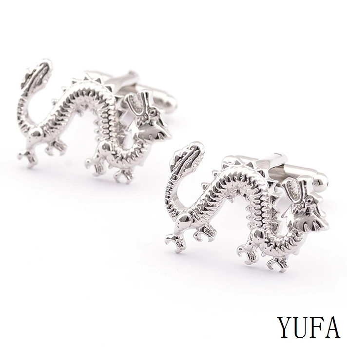 1 Pair Chinese Dragon Loong Silver Cufflinks for Mens Free Shipping-in ...
