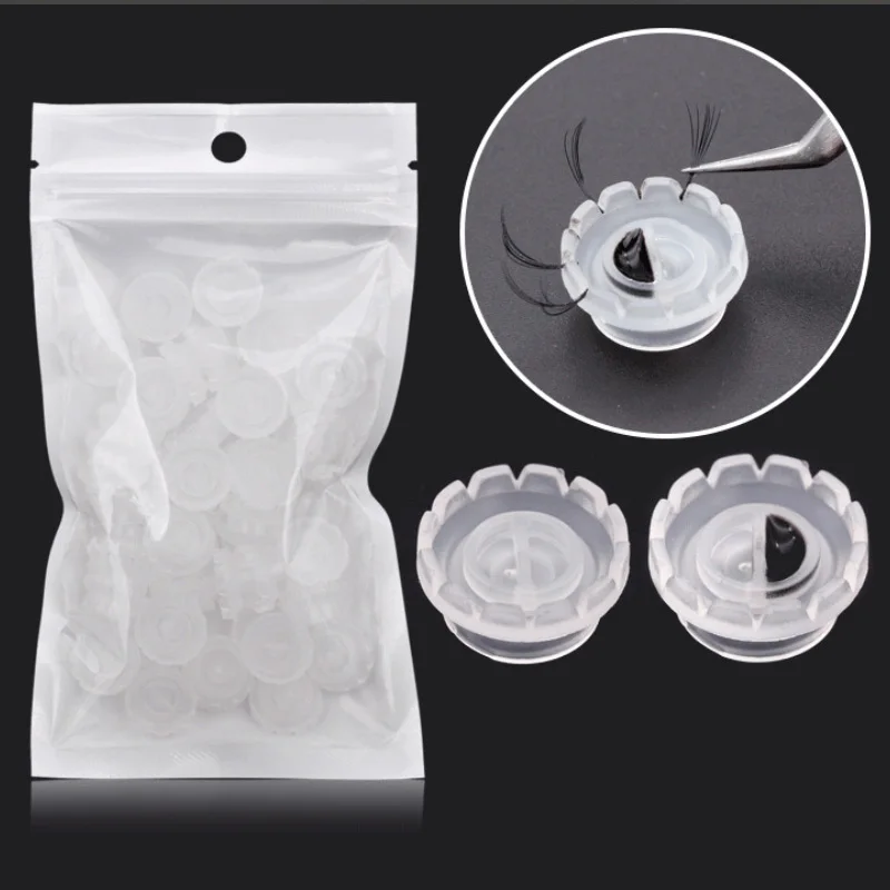

100Pcs Blossom Cup Grafting Eyelash Grafting Eyelash Glue Holder Flowering Sun Glue Cup Eyelash Extension Adhesive Stand