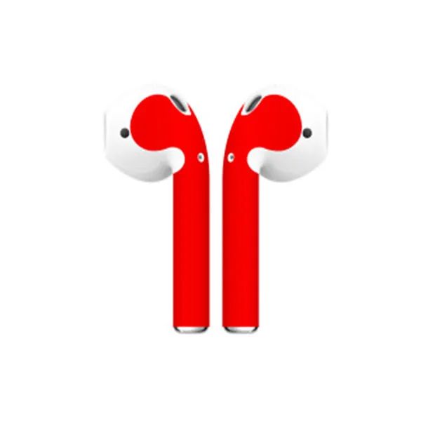 Red Дропшиппинг тонкая кожа Наклейка для Apple Airpods Air Pods наушники наклейка Наушники Аксессуары - Цвет: Red