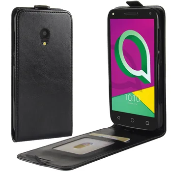 

Brand gligle R64 pattern up and down open leather cover case for Alcatel U5 3G case shell bags
