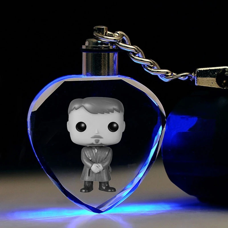 IVYYE Игра престолов в форме сердца аниме светодиодный брелки фигурный брелок кристалл игрушка брелок свет брелок унисекс подарки