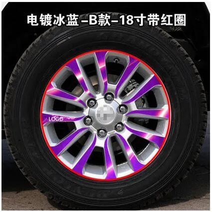Reflective Gold /Blue Plating Purple / Red 18 Inch Rims