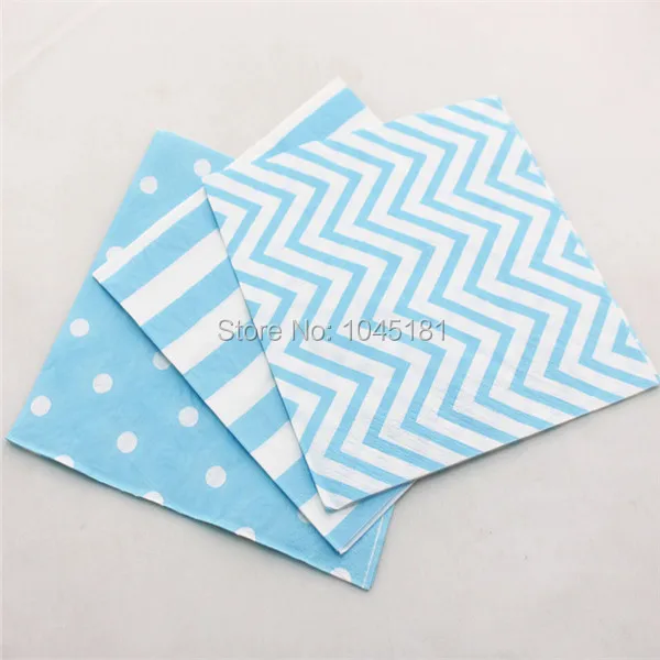 blue paper napkin
