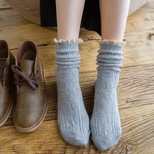 Модный бренд женский носок средняя трубка хлопок Socken женские зимние дезодорант повседневные теплые кружевные носки для женщин подарок