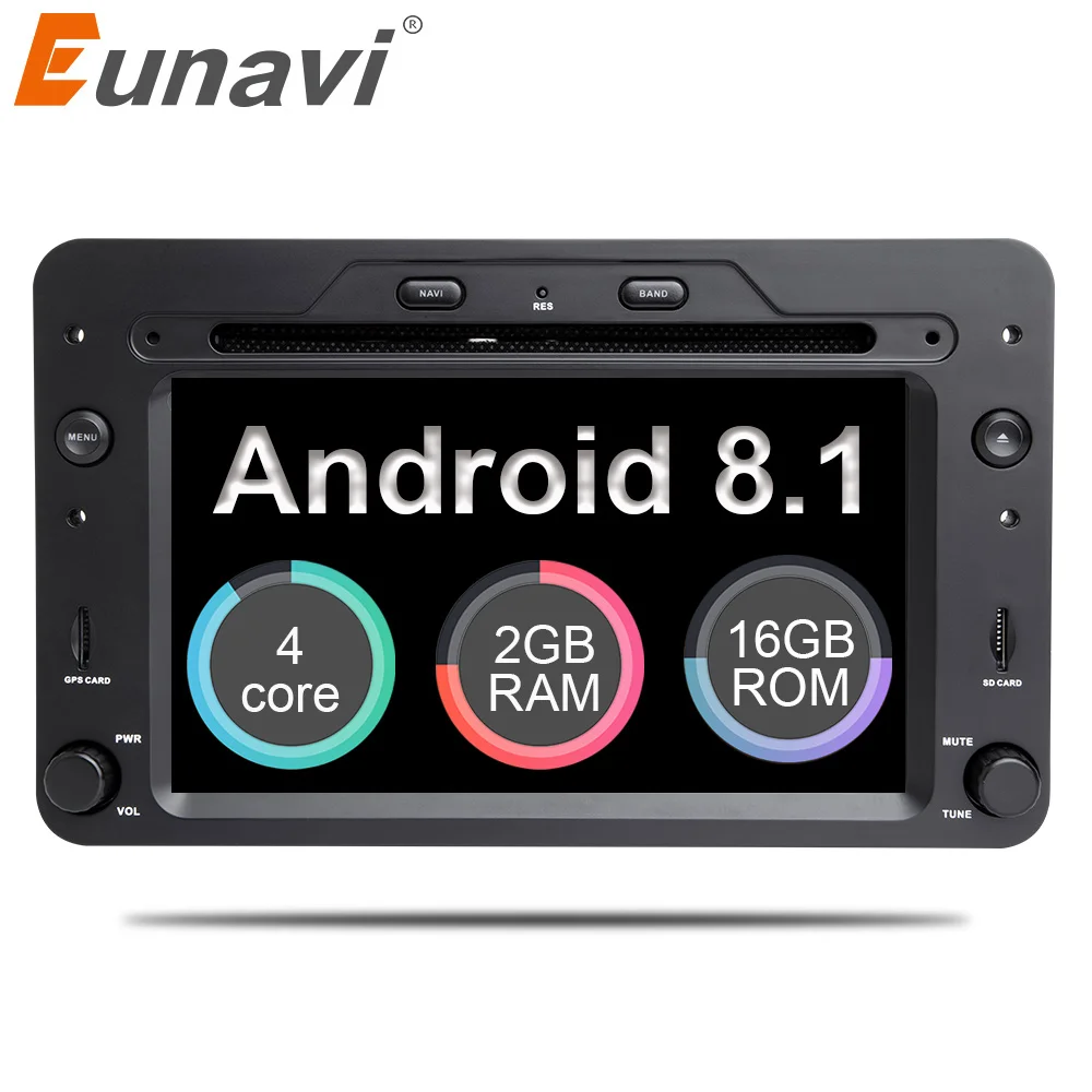 

Eunavi Car Multimedia Radio Player 1 din 7'' Auto DVD android 8.1 GPS Navigation For Alfa Romeo mito 2008- Quad Core 2G RAM FM