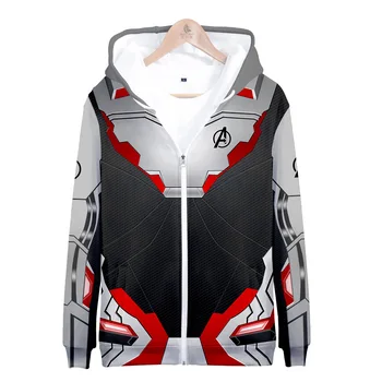

Marvel The Avengers 42019 Endgame Quantum Realm Cosplay Costume Hoodies Men Hooded Avengers Zipper End Game Sweatshirt Jacket
