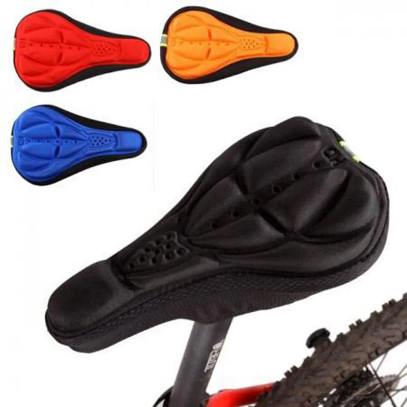 

3D Multicolor Bike Seat Gel Pad Cushion Cover For Bicycle Saddle Extra Soft