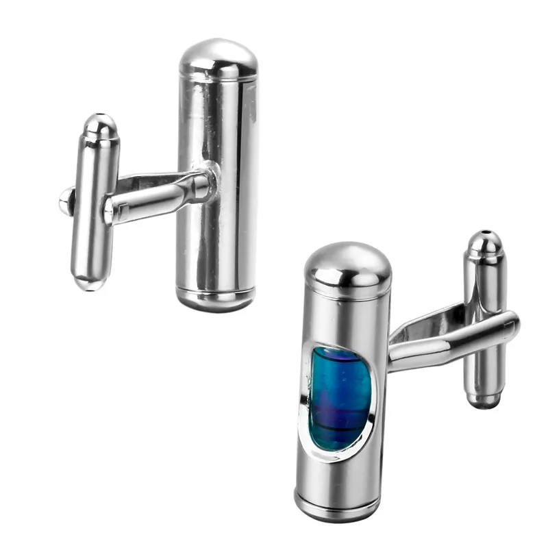 KC505 Level Cufflinks Brass Material Novelty Functional Blue Gradienter Design Free Shipping | Украшения и аксессуары