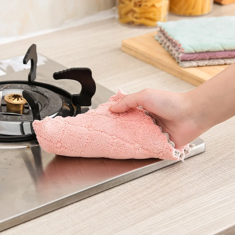 

Super Absorbent Microfiber Kitchen Towels For Dishes Dish Towel Dish Cloth Kichen Cleaning Cloth Rag Tools Gadgets AT20