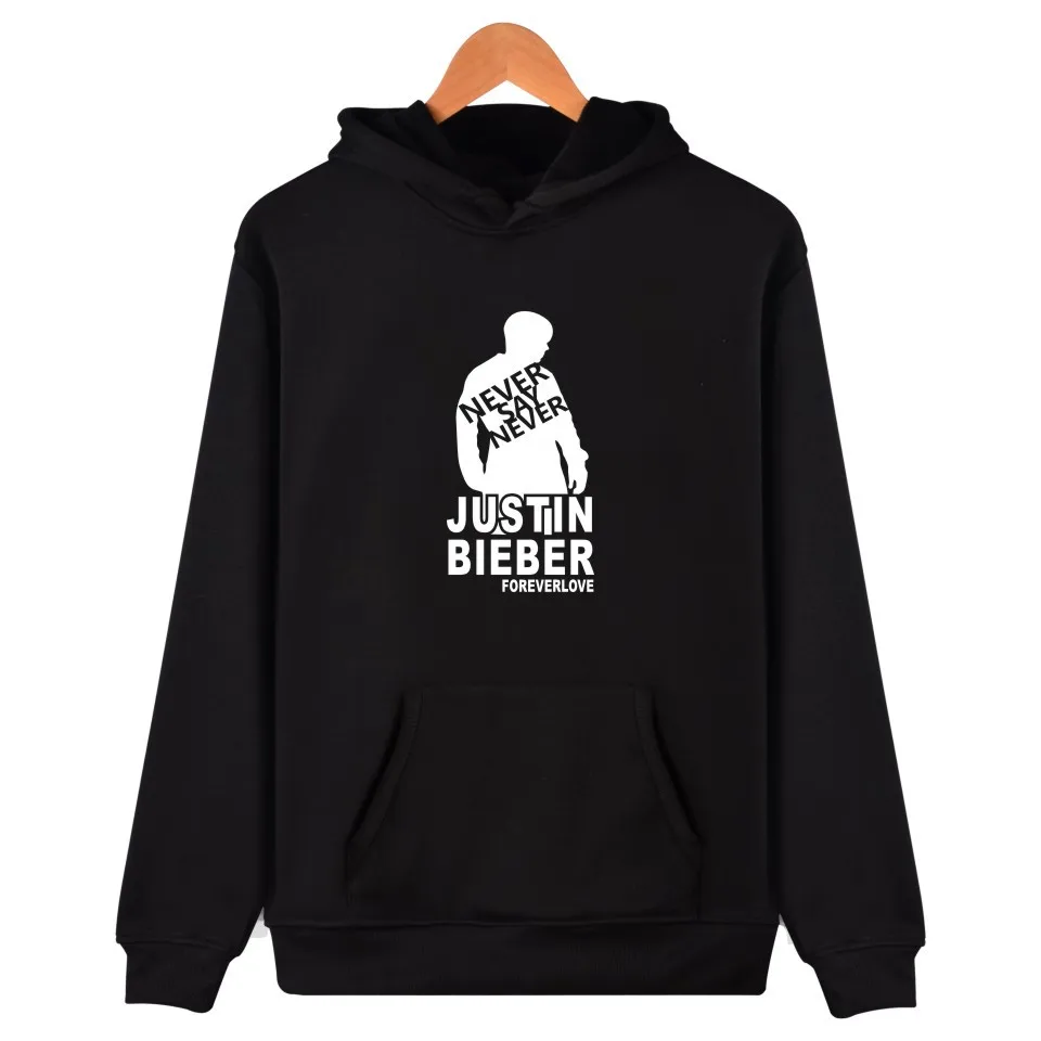 2018 New Justin Bieber Hoodies Never Say Never Sweatshirt Kanye West Europes Hip Hop Streetwear Hoody men/women Plus Size Tops